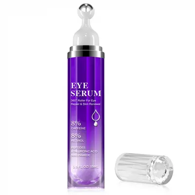 Ser Premium pentru Ochi, 360 Roller cu 8% Retinol, 8% Cafeina, Peptide, Niacinamide si Acid Hialuronic, Efect Anti-Rid, Anti Cearcane NOVA KISS , 15 ml
