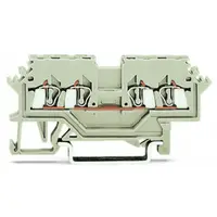 4-conductor through terminal block; 1.5 mm²; suitable for Ex e II applications; lateral marker slots; for DIN-rail 35 x 15 and 35 x 7.5; CAGE CLAMP®; 1,50 mm²; light gray