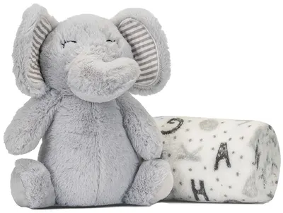 Pătură pentru bebeluși Lorelli - Nappy, 90 х 75 cm, elefant gri