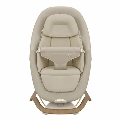 Balansoar pentru copii Maxi-Cosi Dove Pro Elegance Beige cu vibratii, tetiera reglabila, 3 pozitii de inclinare, huse detasabile, greutate admisa 15 kg