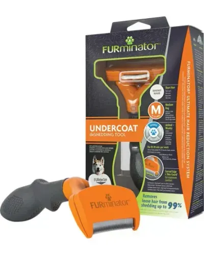 Perie Furminator pentru caini cu par scurt M