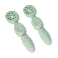 Lingurita de antrenament din silicon pentru bebelusi Nurio, Verde