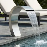 vidaXL Fântână pentru Piscină Oţel inoxidabil 60 x 30 x 70 cm Argintiu