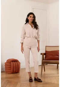 Pantaloni bej tip Cigarette - C2031BG 16691 - Bej