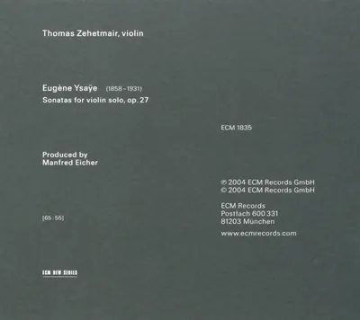 Eugene Ysaye: Sonates Pour Violon Solo