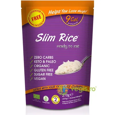 Paste sub Forma de Orez din Faina de Konjac fara Gluten Ecologice/Bio 270g