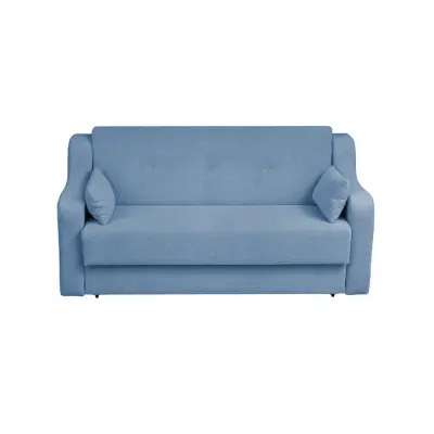 Canapea extensibila GINA XL II, 3 locuri, cu arcuri si lada depozitare, albastru deschis, 190x100x95 cm