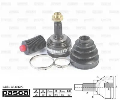 Cap planetara spre roata (26z 30z 60mm; ABS:50) HONDA CIVIC VII, HR-V 1.6 1.7 dupa 1999