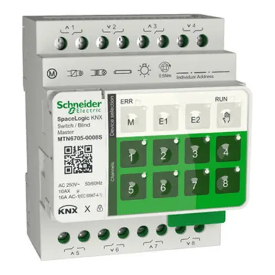SpaceLogic KNX Actuator Master intrerupator/jaluzele 8 canale, Secure