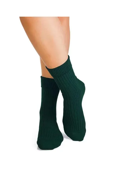 Sosete antibacteriene din lana merino Warm Verde inchis, 35-38 EU