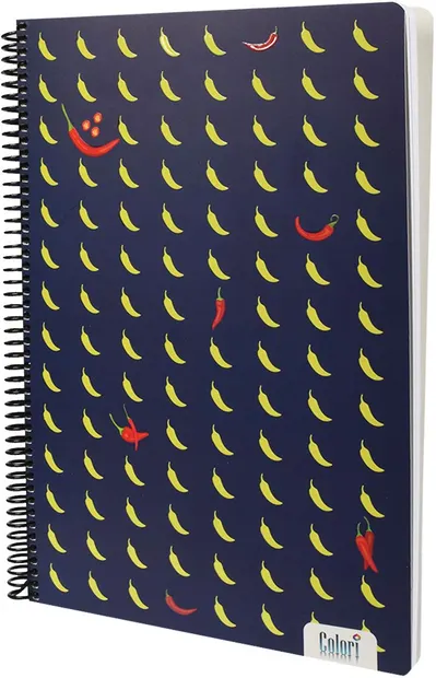 Caiet cu spirala Colori - A4, 100file, rânduri late, asortiment