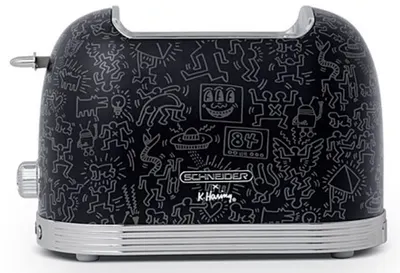 Prăjitor de pâine Schneider - Keith Haring, 815W, 6 viteze, negru
