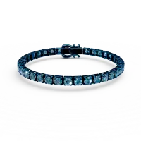 Bratara tennis din aur albastru cu diamante albastre de 5.9ct