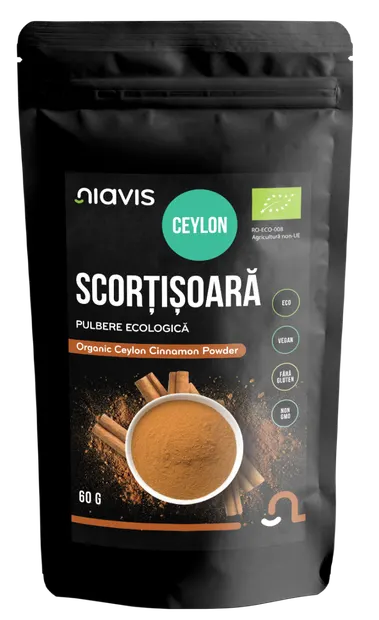 Scortisoara Ceylon Pulbere ecologica, 60g, Niavis