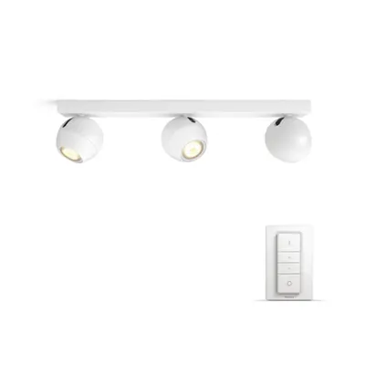 Spot Philips HUE triplu aplicat Buckram Alb bec LED intrerupator dimabil inclus