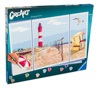 Set de pictură pe număr Ravensburger CreArt - Pe malul mării