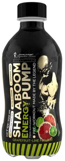 Signature Series Shaaboom Energy Pump, grapefruit și lime, 320 ml, Kevin Levrone