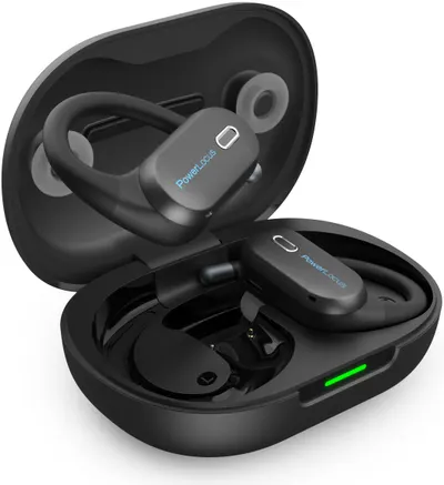 Căști fără fir PowerLocus - Jumpy, TWS, albastru/negru