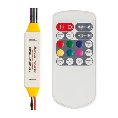 Controller Profesional Rf Benzi Led Rgbw, 6-24v Dc, 3x2.5+4a, Ip63