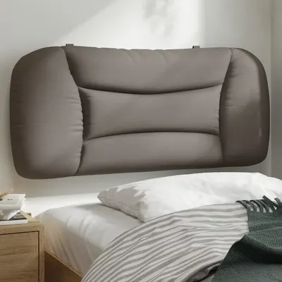 vidaXL Pernă pentru tăblie de pat, Hvar, gri taupe, 80 cm, material textil