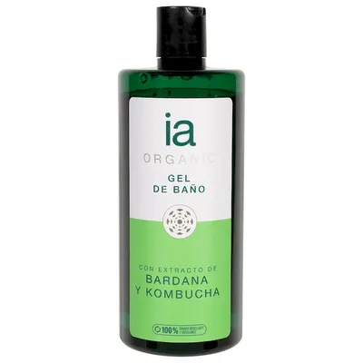 Gel de dus Organic, cu extract de brusture si kombucha, Interapothek | 750 ml