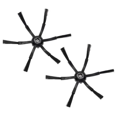 Set doua perii laterale PAA-home cu 6 brate de culoare neagra compatibile cu aspiratoarele robot Roborock modelele S7, S7 Max Ultra, S7 MaxV Ultra, S7