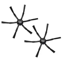 Set doua perii laterale PAA-home cu 6 brate de culoare neagra compatibile cu aspiratoarele robot Roborock modelele S7, S7 Max Ultra, S7 MaxV Ultra, S7