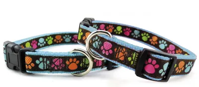 Zgarda nylon, albastra, confortabila, 45-50 cm x 2 cm