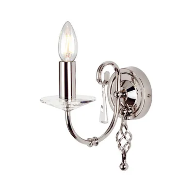 Aplica Aegean 1 Light Wall Light – Polished Nickel