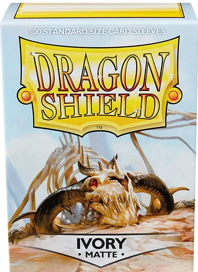 Protecții pentru cărți de joc Dragon Shield Sleeves - Ivory mat (100 buc.)