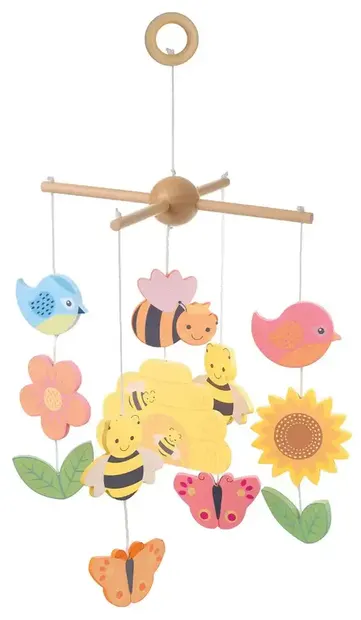 Jucărie suspendată din lemn Orange Tree Toys - Grădină, Grădină de primăvară