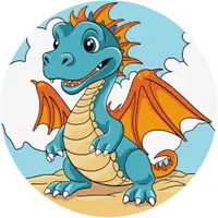 Set pictura pe numere Ideyka - Dragon, 19 cm