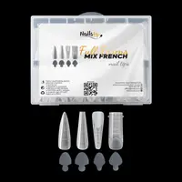 Tipsuri Reutilizabile NAILSUP Full Forms Mix French, 192 buc + 96 Stickere French