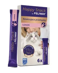 Recompensă cu somon pentru relaxare pisici FELIWAY Happy Snack 6x15 g