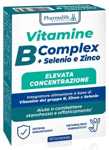 Vitamine B Complex + Selenio e Zinco, 60 tablete , Pharmalife Research