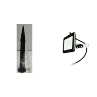 Pachet Brat Montaj Pamant Proiector + Proiector LED 20W Alb Negru Lumina Neutra