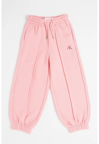 Pantaloni de trening conici cu snur - Roz melange