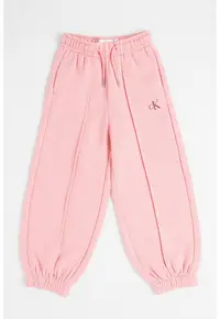 Pantaloni de trening conici cu snur - Roz melange
