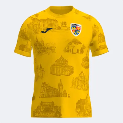 Tricou oficial antrenament FRF România, Galben, 3XL