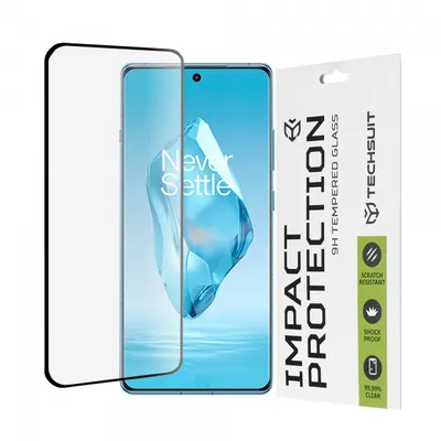Folie de protectie Ecran Techsuit pentru OnePlus 12R, Sticla Securizata, Full Glue, 111D, Neagra