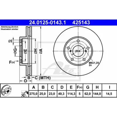 Disc frana ATE 24.0125-0143.1