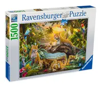 Puzzle Ravensburger din 1500 de piese - Leoparzi în junglă