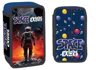 Penar echipat S. Cool YoLLo - Space, 3 fermoare, 38 piese