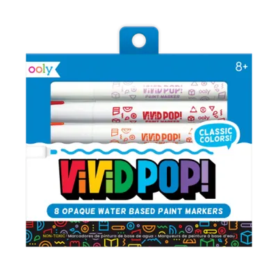 Carioci cu vopsea Vivid Pop! - set de 8, clasic