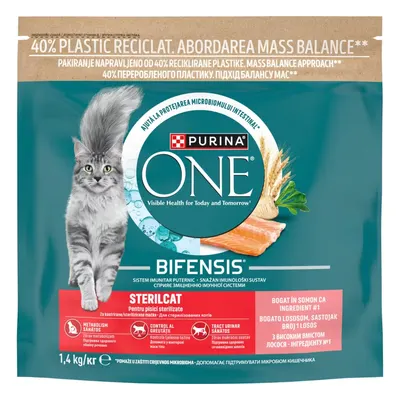 PURINA ONE Sterilcat, Somon si Cereale Integrale, hrana uscata pentru pisici, 1.4 kg