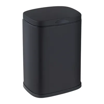 Coș de gunoi negru de montat pe perete din oțel 3 l Sare – Wenko