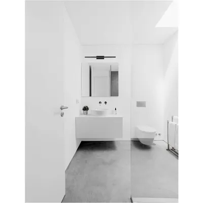 Corp de iluminat pentru baie FLAT Negru Aluminiu & Acrylic LED 18 Wat 230 Volt 1513Lm 3000K IP44