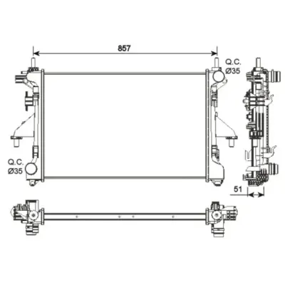 Radiator, racire motor NRF 54203