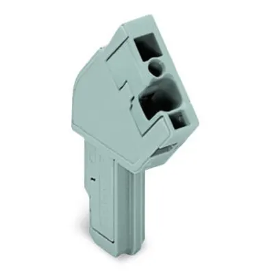 1-conductor female plug; angled; 4 mm²; 3-pole; 4,00 mm²; gray