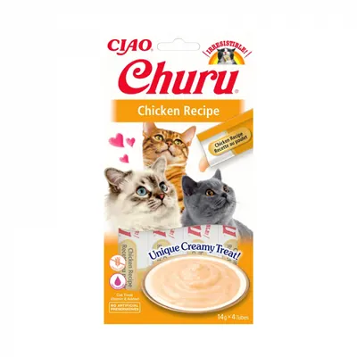 Recompense pentru pisici Churu cu pui 4 buc x 14 gr